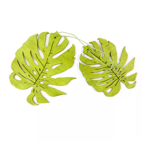Photo du produit 2 Feuilles tropicales en bois vertes 11 cm