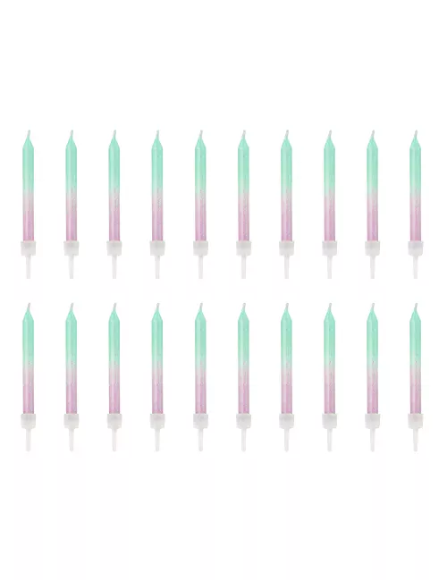 Photo du produit 20 Bougies d'anniversaire iridescentes 6 cm