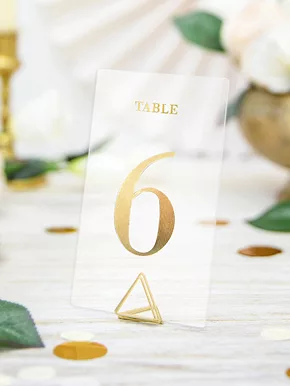 Photo du produit 20 Marque tables transparents chiffres dorés 7 x 12 cm