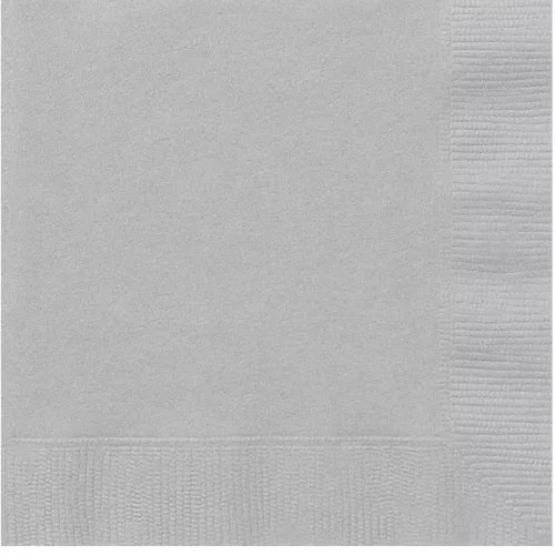 Photo du produit 20 Petites serviettes en papier argentées 25 x 25 cm