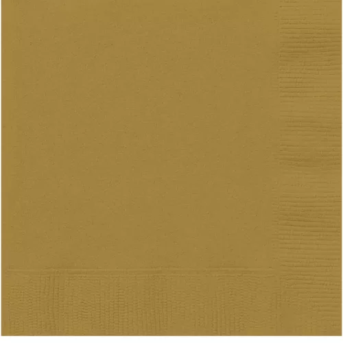 Photo du produit 20 Petites serviettes en papier dorées 25 x 25 cm