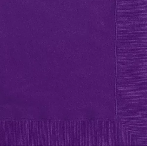 Photo du produit 20 Petites serviettes en papier violet foncé 25 x 25 cm