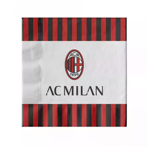 Photo du produit 20 Serviettes en papier AC Milan 33 x 33 cm