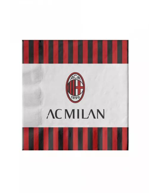 Photo du produit 20 Serviettes en papier AC Milan 33 x 33 cm