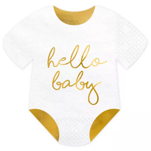 Photo du produit 20 Serviettes en papier body Hello baby 16 x 16 cm
