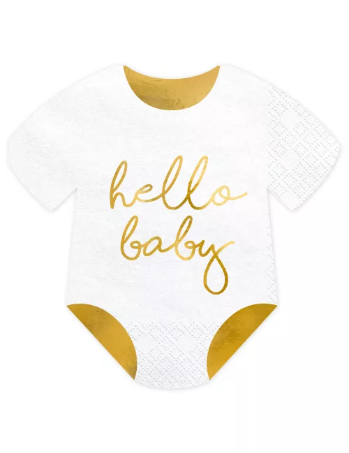 Photo du produit 20 Serviettes en papier body Hello baby 16 x 16 cm