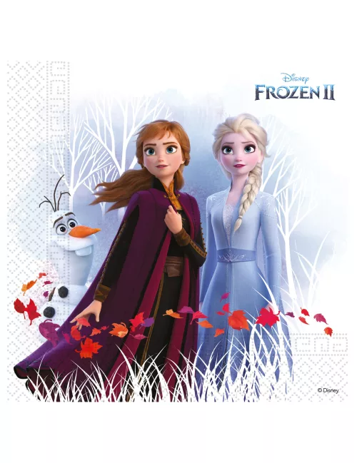 Photo du produit 20 Serviettes en papier compostable La Reine des Neiges 2 33 x 33 cm