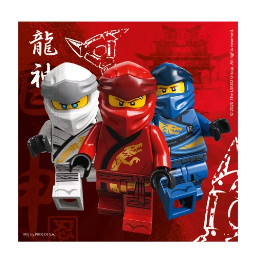 Photo du produit 20 Serviettes en papier FSC® Lego Ninjago 33 x 33 cm