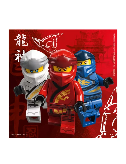 Photo du produit 20 Serviettes en papier FSC® Lego Ninjago 33 x 33 cm