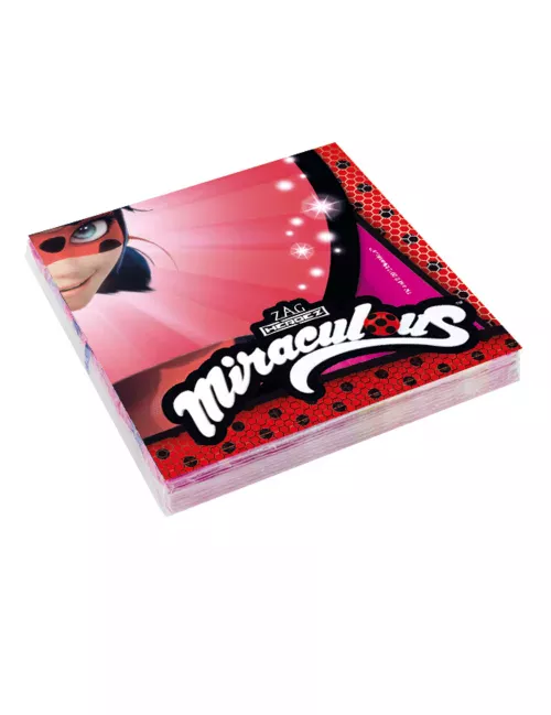 Photo du produit 20 serviettes en papier Ladybug Miraculous 33 x 33 cm