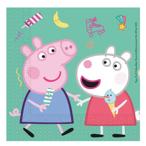 Photo du produit 20 Serviettes en papier Peppa Pig 33 x 33cm