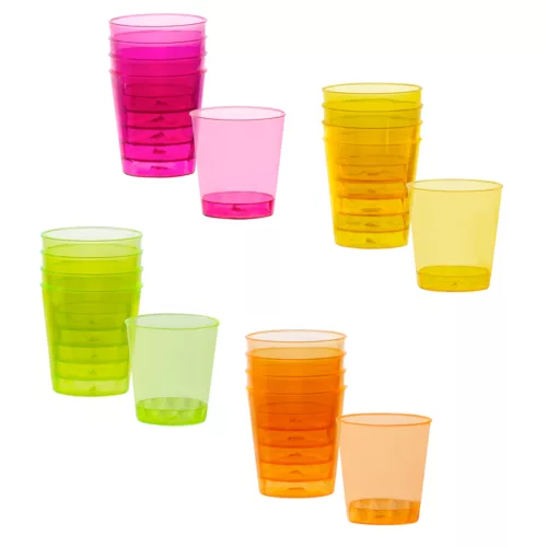 Photo du produit 20 Verres shots en plastique multicolores