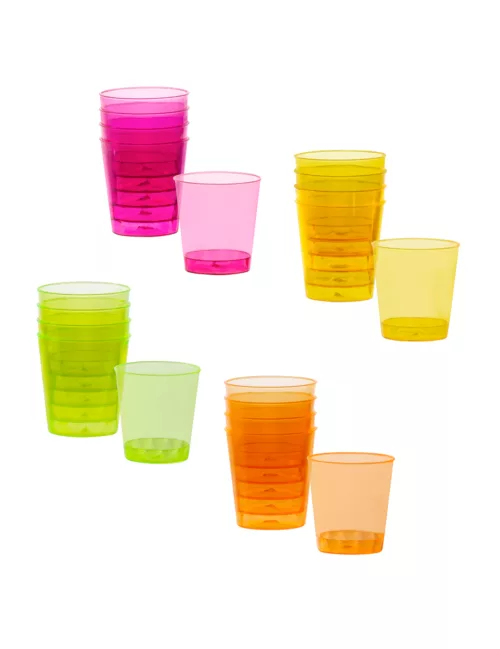 Photo du produit 20 Verres shots en plastique multicolores