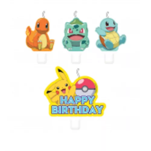 Photo du produit 4 Bougies anniversaire Pokémon