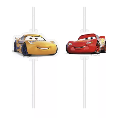 Photo du produit 4 Pailles médaillon en carton Cars 3