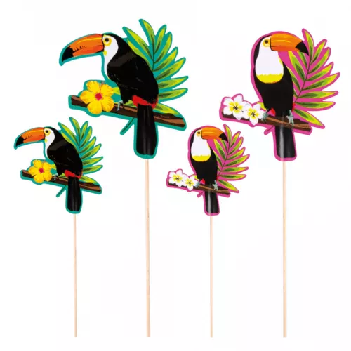 Photo du produit 4 Pics en bois toucan 25 - 17,5 cm