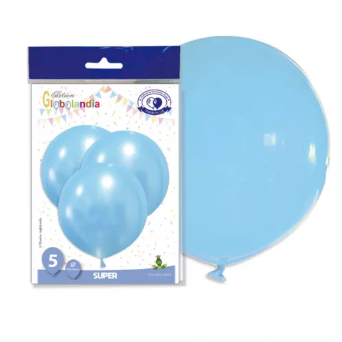 Photo du produit 5 Ballons géants en latex bleus 47 cm