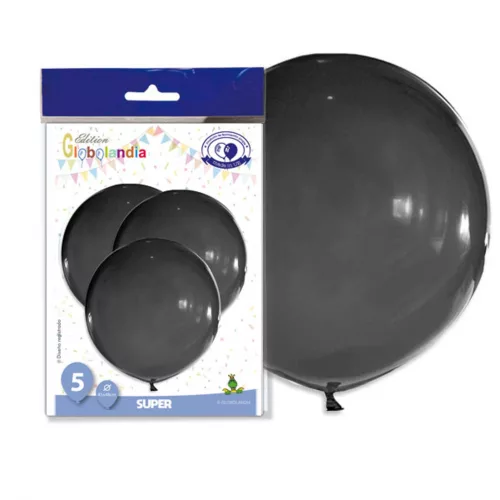 Photo du produit 5 Ballons géants en latex noirs 47 cm