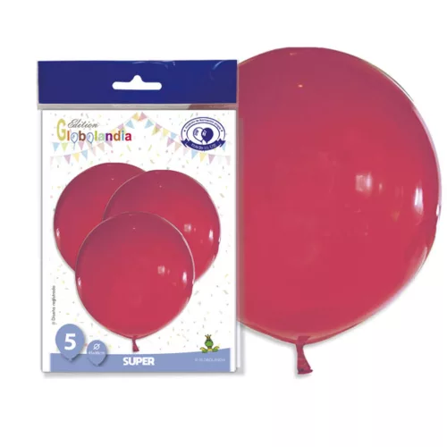 Photo du produit 5 Ballons géants en latex rouges 47 cm