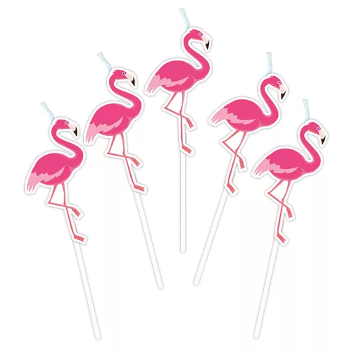 Photo du produit 5 Bougies sur pics flamingo party 3 cm