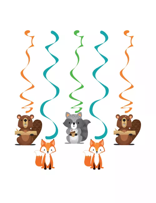 Photo du produit 5 Suspensions en spirales animaux de la forêt 76 et 99 cm