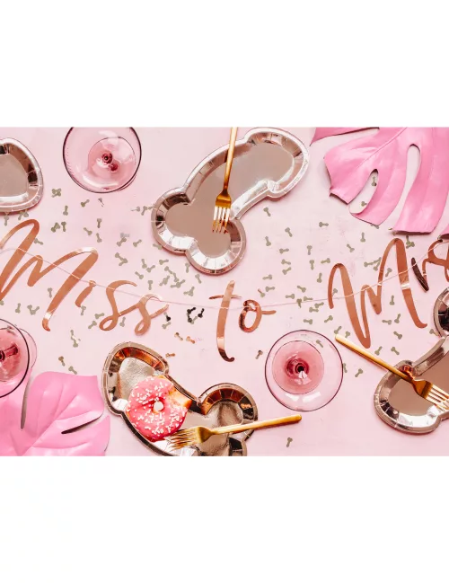 Photo du produit 6 Assiettes en carton zizi rose gold 26,5 x 15,5 cm
