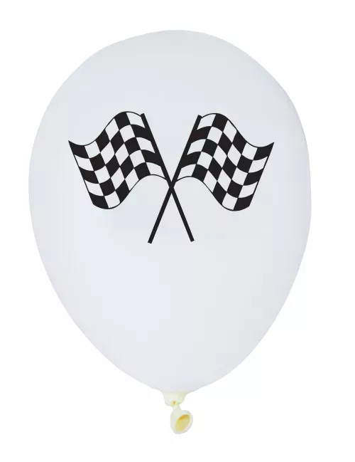 Photo du produit 6 Ballons en latex Racing blancs 30 cm