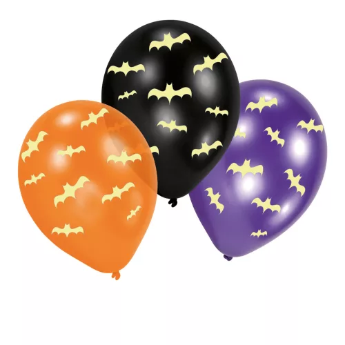 Photo du produit 6 Ballons en latex chauve-souris phosphorescentes 27,5 cm