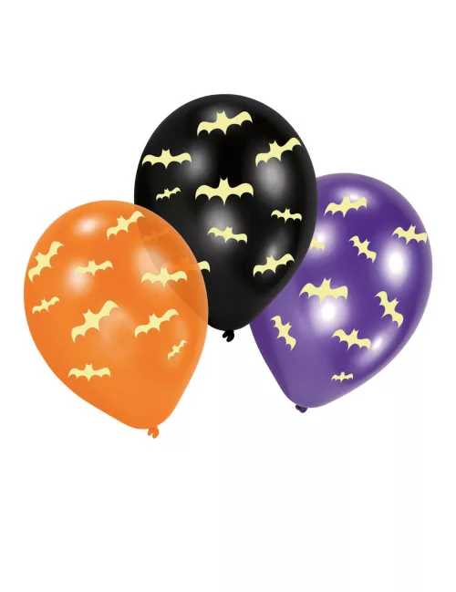 Photo du produit 6 Ballons en latex chauve-souris phosphorescentes 27,5 cm