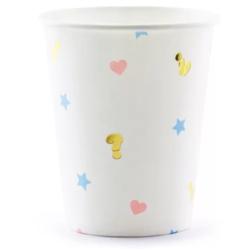 Photo du produit 6 Gobelets en carton boy or girl blancs 200 ml