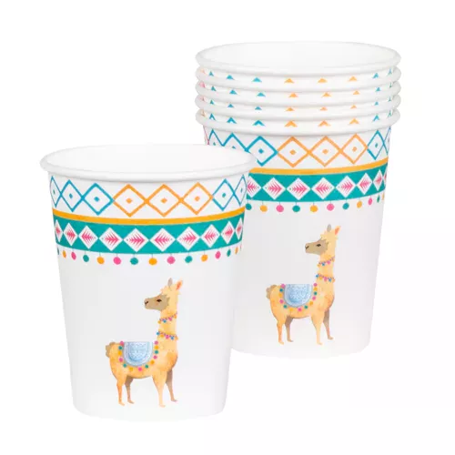 Photo du produit 6 Gobelets en carton lama blancs 25 cl
