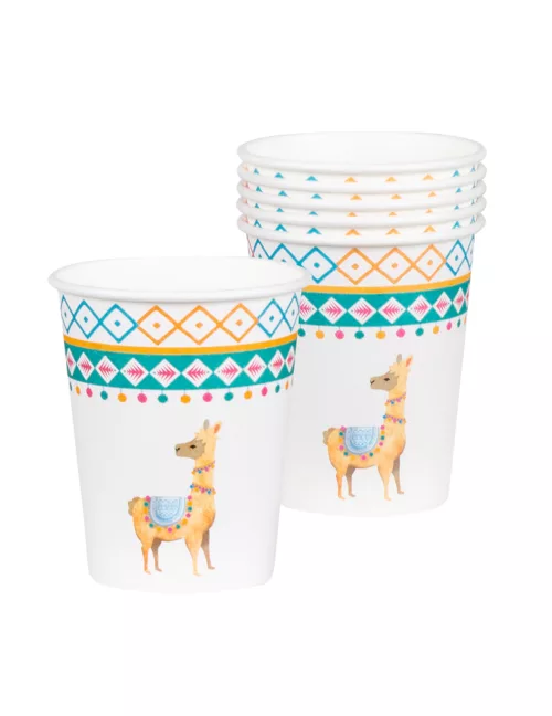 Photo du produit 6 Gobelets en carton lama blancs 25 cl