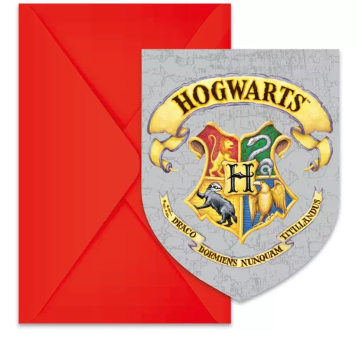 Photo du produit 6 Invitations avec enveloppes Harry Potter