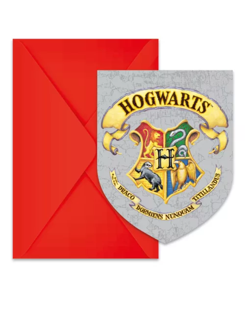 Photo du produit 6 Invitations avec enveloppes Harry Potter