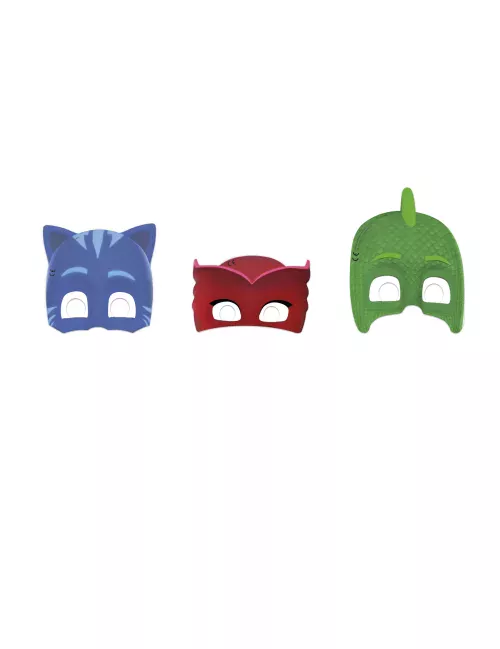 Photo du produit 6 masques en carton Pyjamasques