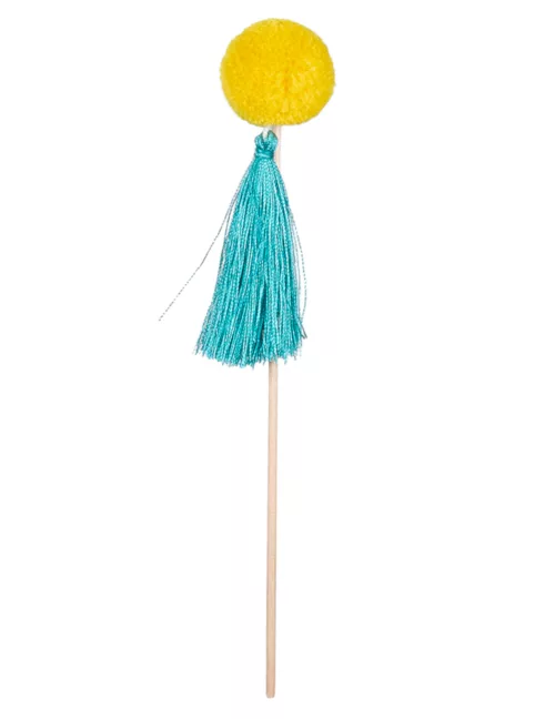 Photo du produit 6 Pics en bois pompons colorés 16 cm