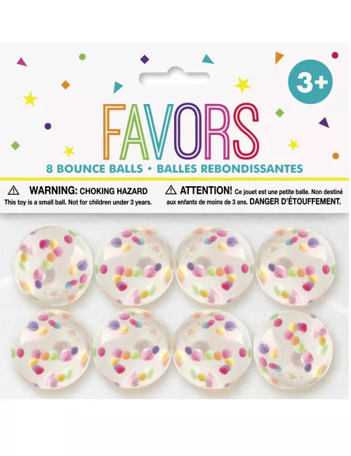 Photo du produit 8 Accessoires piñata balles rebondissantes avec confettis