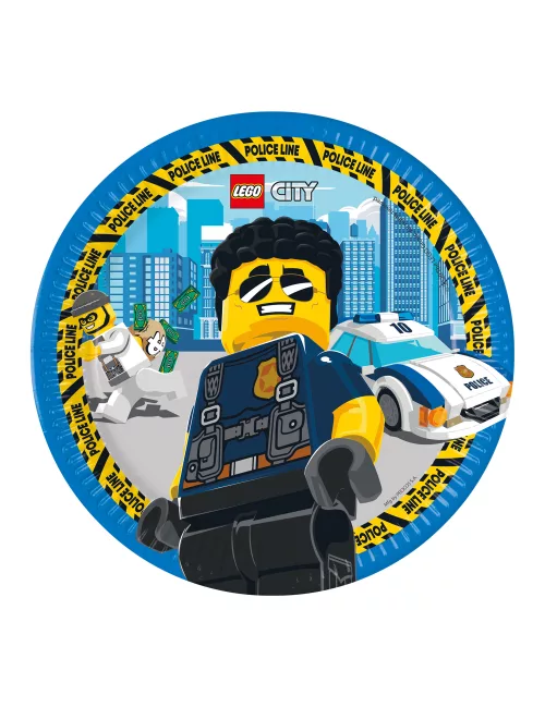 Photo du produit 8 Assiettes en carton FSC® Lego City 23 cm