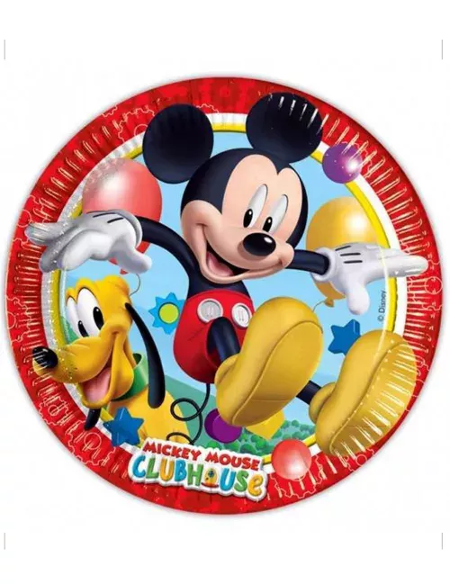 Photo du produit 8 Assiettes en carton FSC Mickey Mouse 23 cm