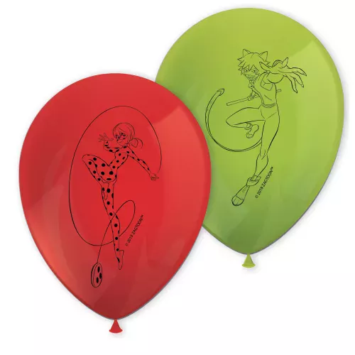 Photo du produit 8 Ballons en latex Miraculous Ladybug