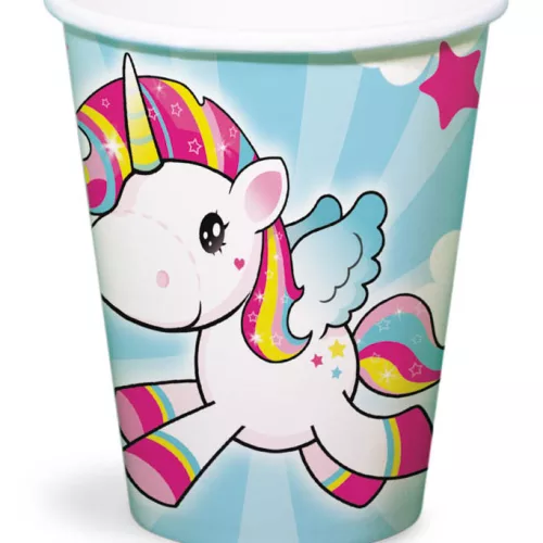 Photo du produit 8 Gobelets en carton Licorne 250ml