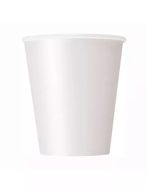Photo du produit 8 Gobelets en carton blancs 210 ml
