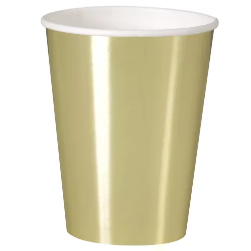Photo du produit 8 Gobelets en carton doré métallisé 25 cl