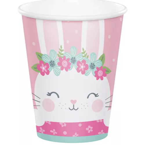Photo du produit 8 Gobelets en carton Petit Lapin roses 266 ml
