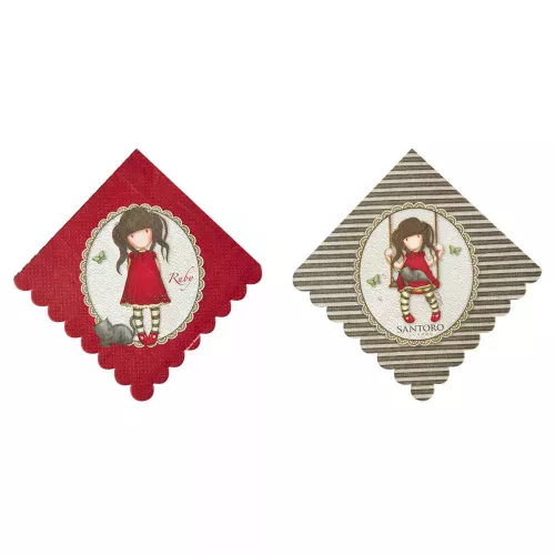 Photo du produit 8 Serviettes en papier Ruby Santoro 33 x 33 cm