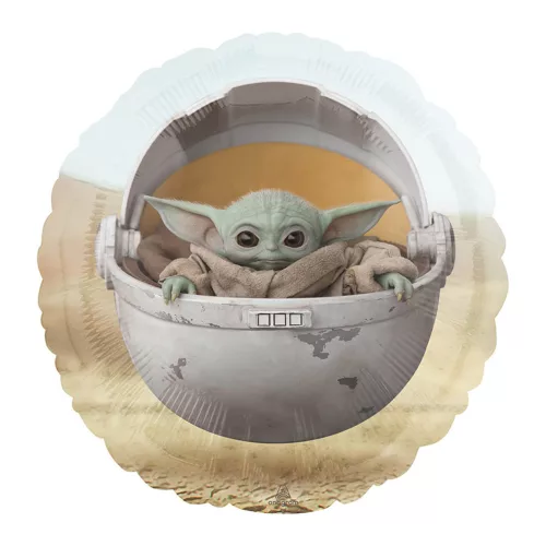 Photo du produit Ballon aluminium bébé Yoda The mandalorian 43 cm