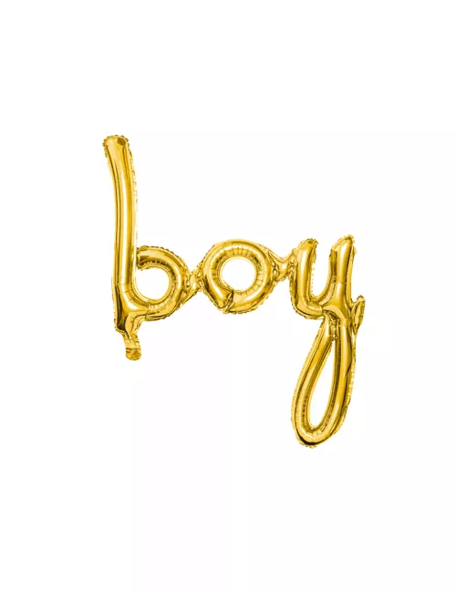 Photo du produit Ballon aluminium boy doré 63,5 x 74 cm