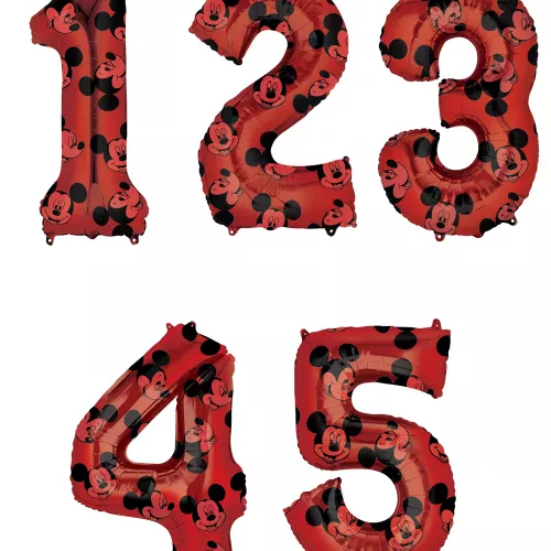 Photo du produit Ballon aluminium chiffre Mickey 66 cm