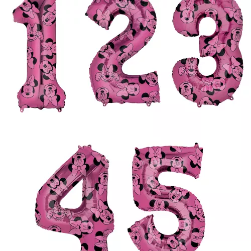 Photo du produit Ballon aluminium chiffre Minnie 66 cm