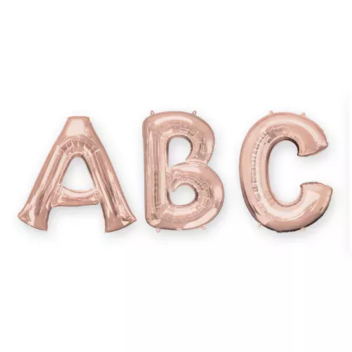 Photo du produit Ballon aluminium lettre rose gold 81 cm